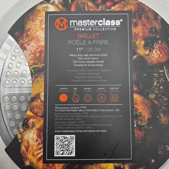 Masterclass Premium Cookware 11in Frying Pan Skillet Greige Speckled Induction - Picture 2 of 6